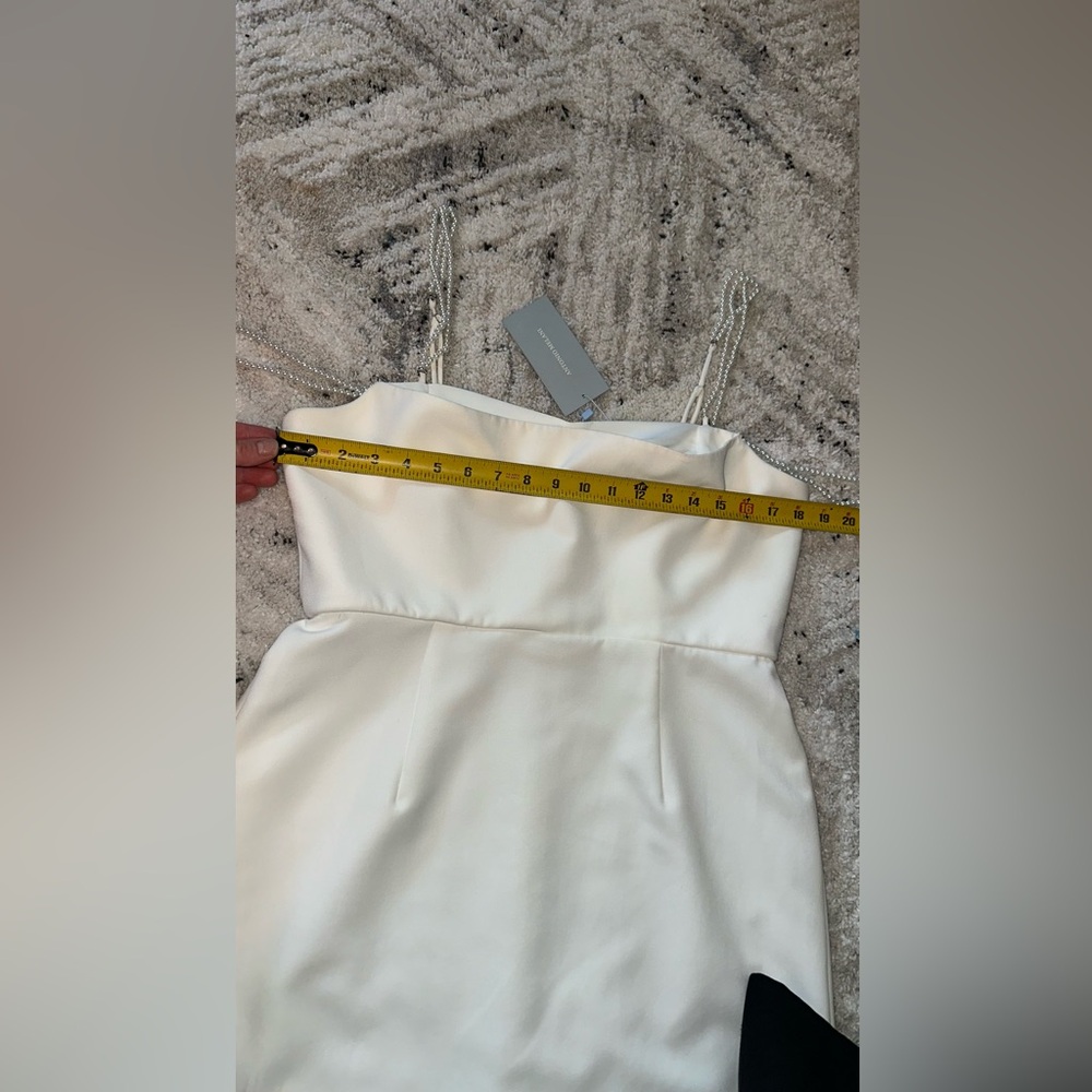 ANTONIO MELANI Ivory Midi Sheath Dress with Delicate Straps - Picture 6 of 16